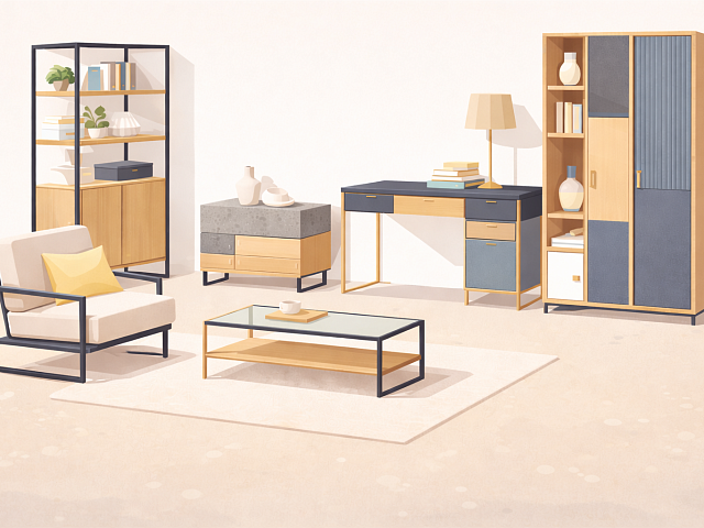 Комбинированные материалы в мебели: тренды 2025 года