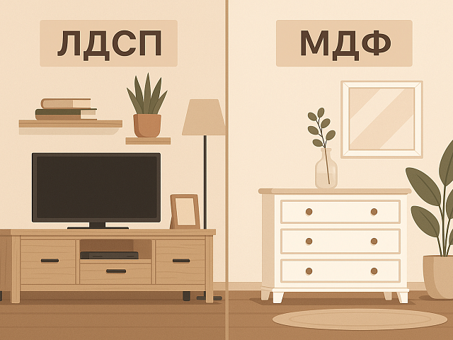 Преимущества корпусной мебели из ЛДСП и МДФ: что выбрать и почему
