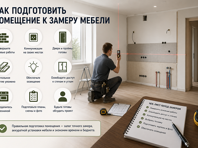 Как подготовить помещение к замеру мебели